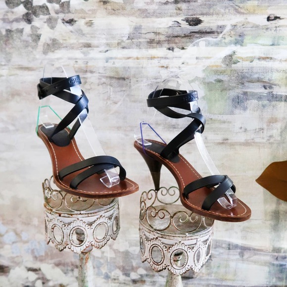 CHANEL Shoes - CHANEL Black Strap Heels Sz 36.5 or US 6